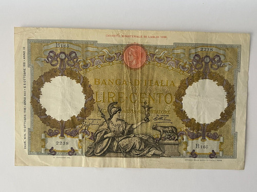Banconota cartamoneta italia - banconota,
