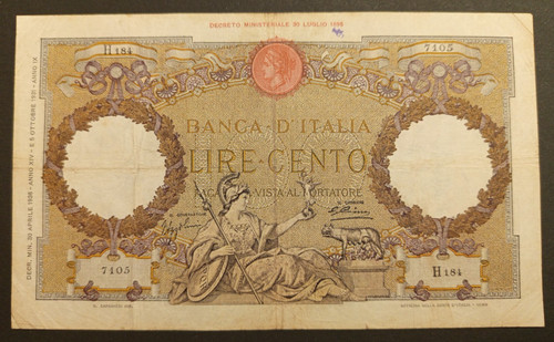 100 lire 1936 - lire, 30/04/1936