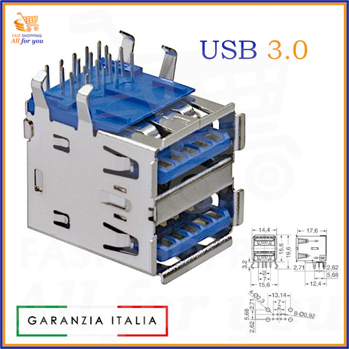 Connettore presa usb - connettore, femmina