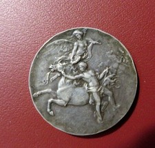 MEDAGLIA IN ARGENTO " SOCIETE' HIPPIQUE D'ILLE ET VILAINE " PRIMI '900