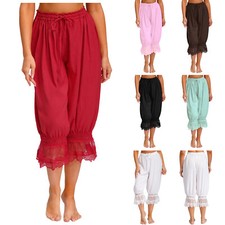 Pantaloni donna pizzo orlo