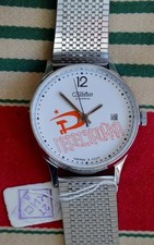 CJIABA FALCE E MARTELLO MANUALE 21 JEWELS CAL. SU2414 DATE NOS ACCIAIO BRACCIALE