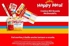MCDONALD'S HAPPY MEAL KIT SCUOLA 2025 DRIIIIN PRONTI E VIA ASTUCCIO RIGHELLO