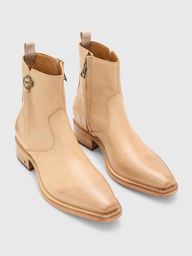 Stivali pelle con - con, zip