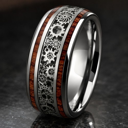 Fede nuziale argento tungsteno - argento,