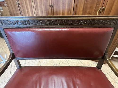 Divano vintage rosso - divano,