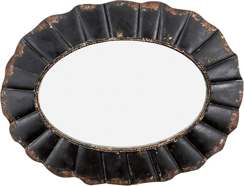 Specchio ovale con - specchio, cornice