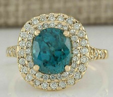 Anello 5,02 carati topazio blu