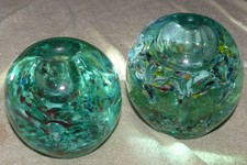 Calamaio russo in vetro fermacarte. Impero russo. XIX secolo. Due palline.