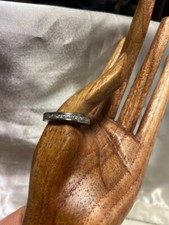 Anello veretta strass tutto giro acciaio cm 17 steel ring