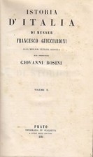 ISTORIA D'ITALIA VOLUME II 2 Francesco Guicciardini 1861 Giachetti Libro Storia