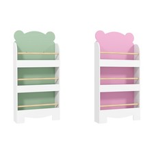 AIYAPLAY Libreria per Bambini a Forma di Orsetto 3 Ripiani 55x15x110 cm