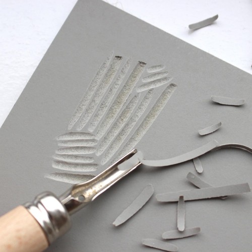 Fogli stampa lino grigio