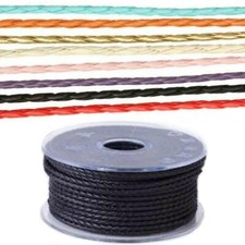 5 metri cordino in pelle intrecciato 3 mm per collane bracciali filo corda cuoio