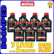 7 Litri Olio Motore Motul 8100 Eco-Nergy 5W30 Jaguar Land Rover SP A5/B5 07MO71
