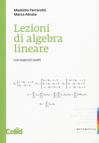 Lezioni algebra lineare - algebra,
