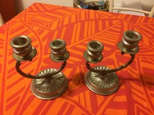 Coppia di candelabri in peltro - '900 - San Nazaro 