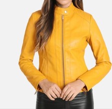 Giacca In Pelle Gialla Da