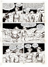 Tex - Fantasmi nel deserto - p.100 - Erio Nicolo' - Tavola Originale  - 1975