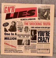 LP Guns 'N' Roses “GN'R LIES” Geffen First Press 1988 Uncensored