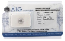 Diamante 1,04 ct colore G purezza I1