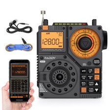 Raddy RF320 APP Control Radio a onde corte, Ricevitore AIR/FM/AM/VHF/SW/WB, Portab...