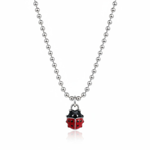 Collana coccinella rossa - collana,
