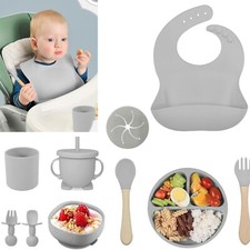 Set Pappa per Bambini,Set Da 11 Pezzi Svezzamento Set,Silicone