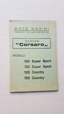Moto Morini Serie Corsaro 125 - 150 anni 70 manuale uso originaleTESTO INGLESE