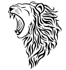 Leone Stikers-Adesivo Prespaziato-Silhouette decorazioni stampe auto moto casa