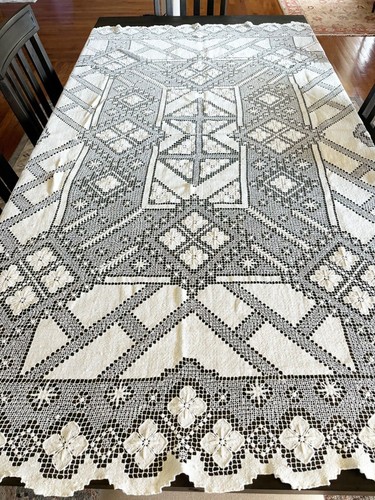 Tovaglia vintage fatta mano - a,