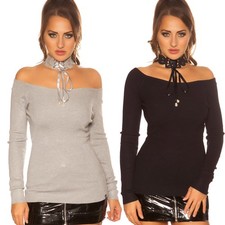 Maglione sexy maglia collare