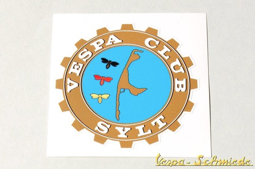 Adesivo decorativo vespa club - decorativo, "vespa