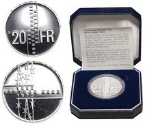 Svizzera 20 Franchi 1992 in argento commemorativi FDC in box Switzerland