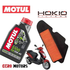 kit tagliando kymco ability 50 2006-2007 olio motul 5100 filtro aria