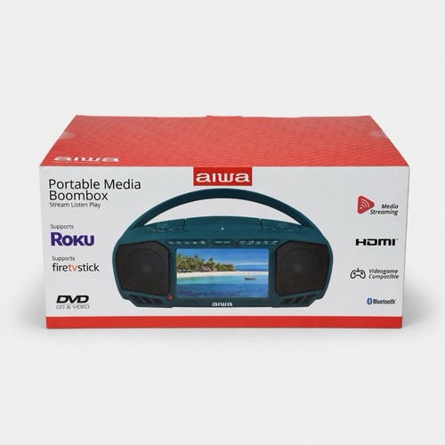 Aiwa portable media boombox - aiwa,