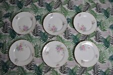 S5895 SET 6 PIATTI PIANI FIORI PORCELLANA RICHARD GINORI SERVITO SERVIZIO