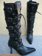 New Rock Boots mousse nero
