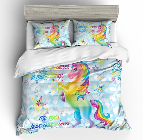 Set copripiumino unicorno - copripiumino, 3d