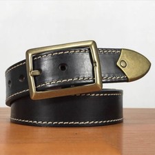 Cintura vera pelle ottone - cintura,