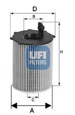 Filtro olio ufi 128 00 - ufi, 25.128.00