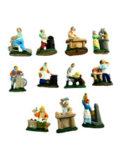 Set Pastori Mestieri in Terracotta Cm 3,5 - Quantità da Scegliere Presepe