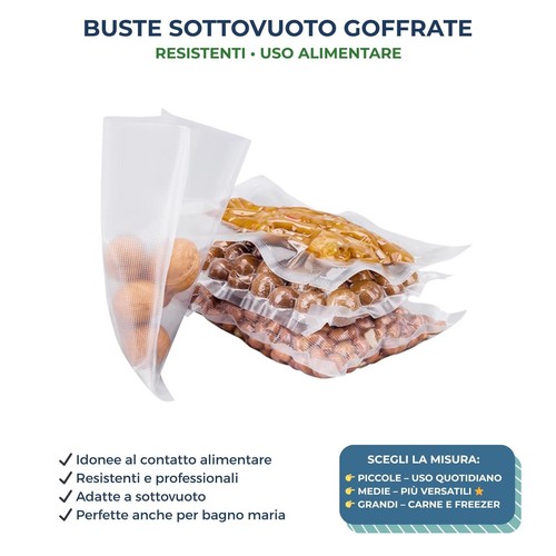 Buste per sottovuoto goffrate - buste,