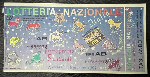 Biglietto lotteria nazionale - biglietto,