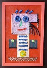 QUADRO DIPINTO COLLAGE VARI MATERIALI OMAGGIO ARTE MODERNA CONTEMPORANEA ITALIA