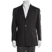 Blazer Anderson & Sheppard Savile Row London Birdseye Navy taglia: Large 40R