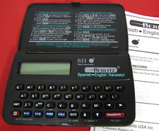 Seiko Traduttore Elettronico Spagnolo Inglese Dizionario SII Berlitz TR-2201 Funzionante