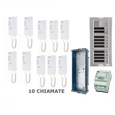 Kit Citofonico URMET Dieci Famiglie 1150/302 Con citofono Urmet 1150/1 NEW
