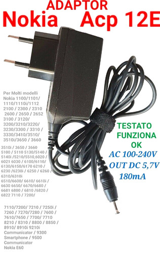 Adaptor nokia acp 12e - adaptor, charger