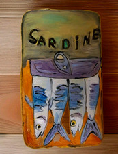 Quadro originale olio sardina